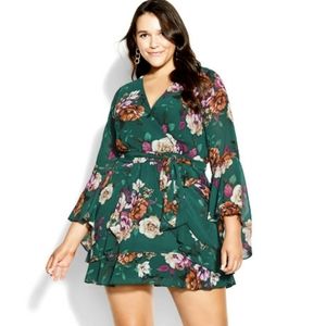 City Chic Mia dress marine green.new in package. 2OW